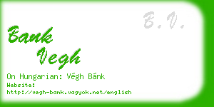 bank vegh business card